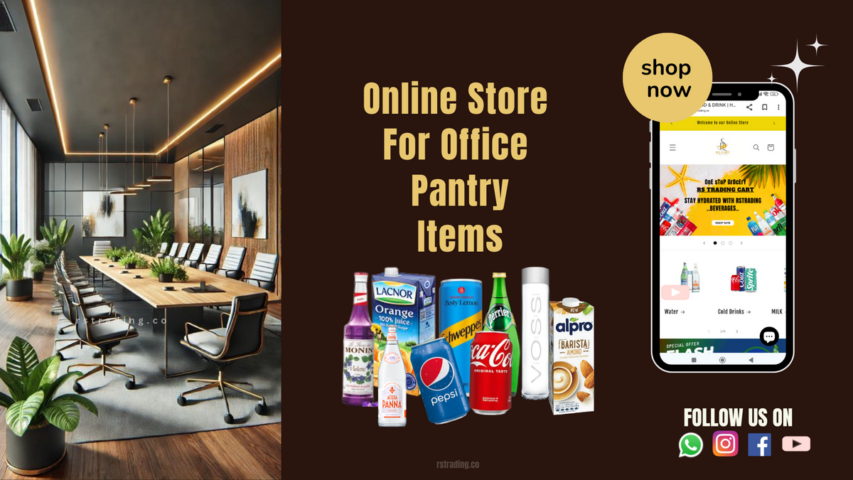 Office pantry items supplies in dubai,UAE- RS TRADING CART
