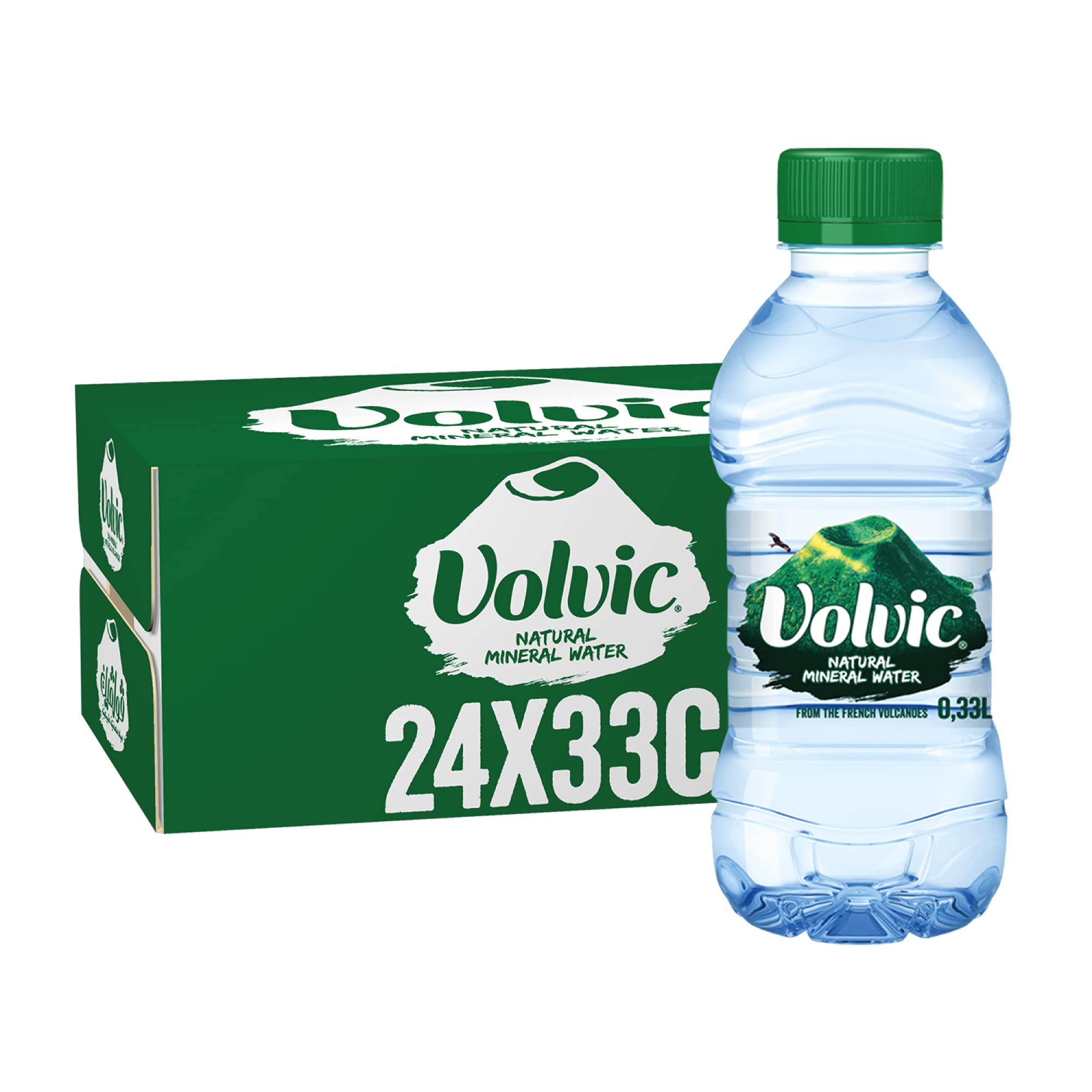 Volvic Natural Water, Mineral Drinking Water, Sustainably Sourced &  Volvican Spirited Water Bottle, Case of 24 x 330ml Volvic Bottles: Buy  Online at Best Price in UAE ,DUBAI.