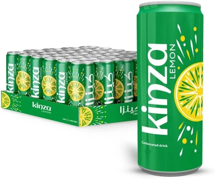 BUY KINZA LEMON 250ml x 24 CARBONATED DRINK IN DUBAI