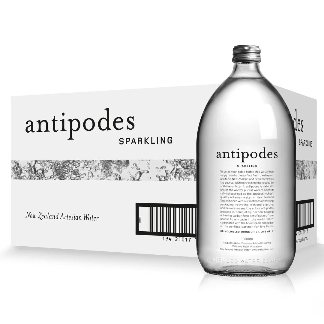 Antipodes Sparkling Water 1ltr x 12 glass
