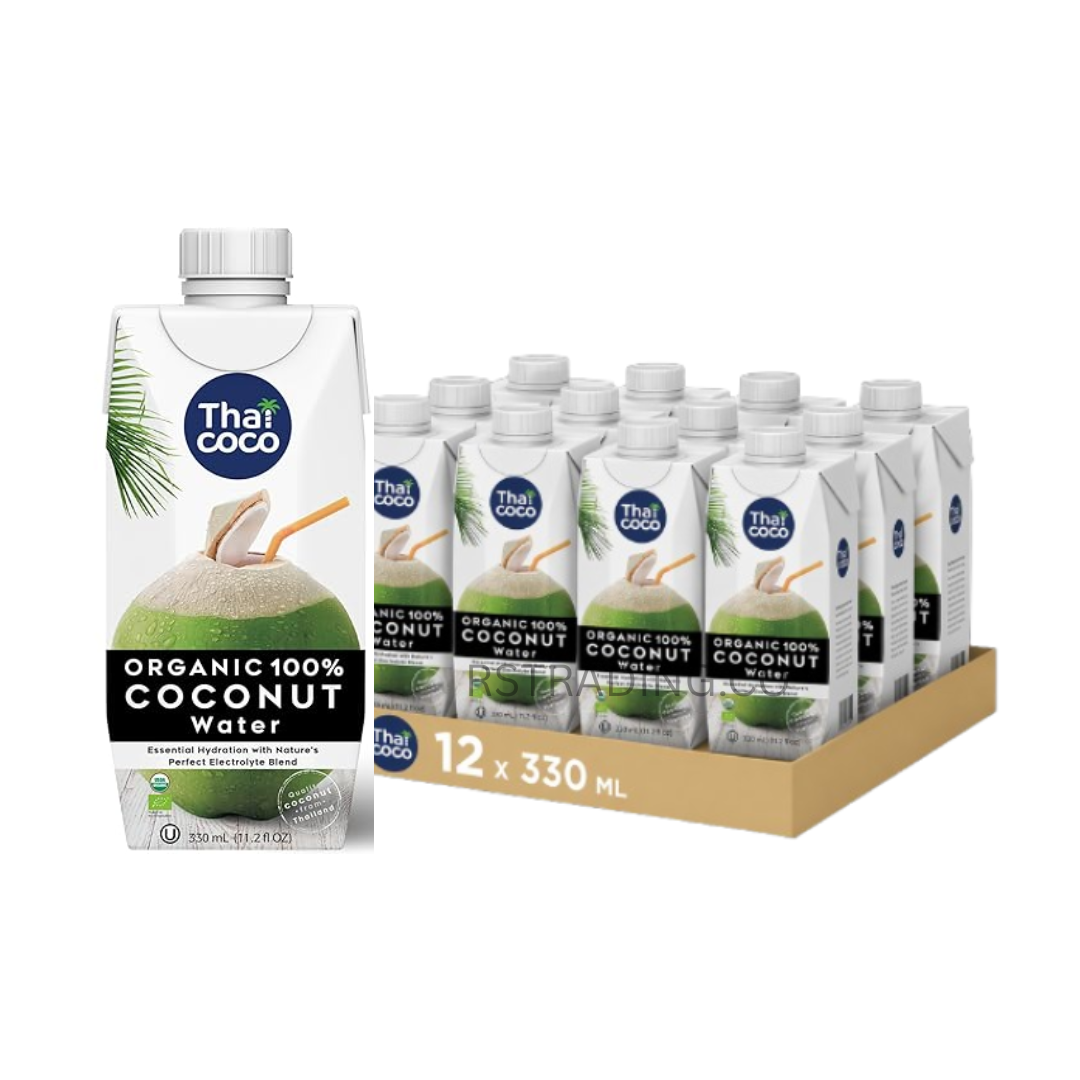 Thai Coco Organic Coconut Water 12 x 330 ml