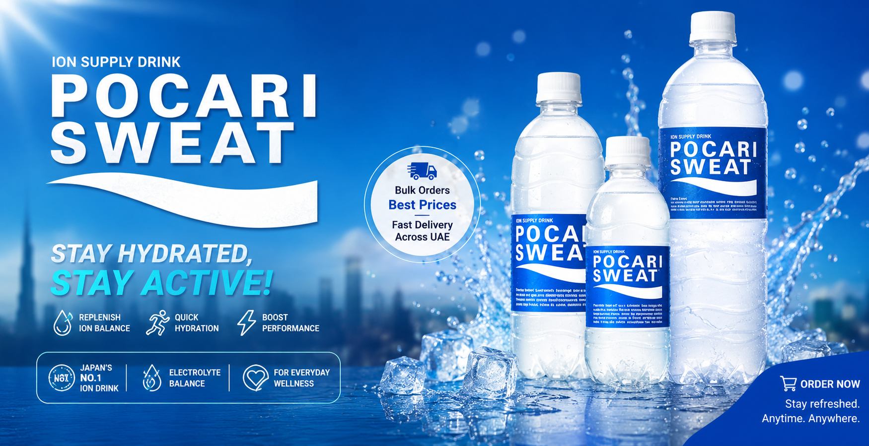 BUY POCARI SWEAT 330ML CAN AND 500ML BOTTLE AVAILABLE AT RSTRADING CART 
