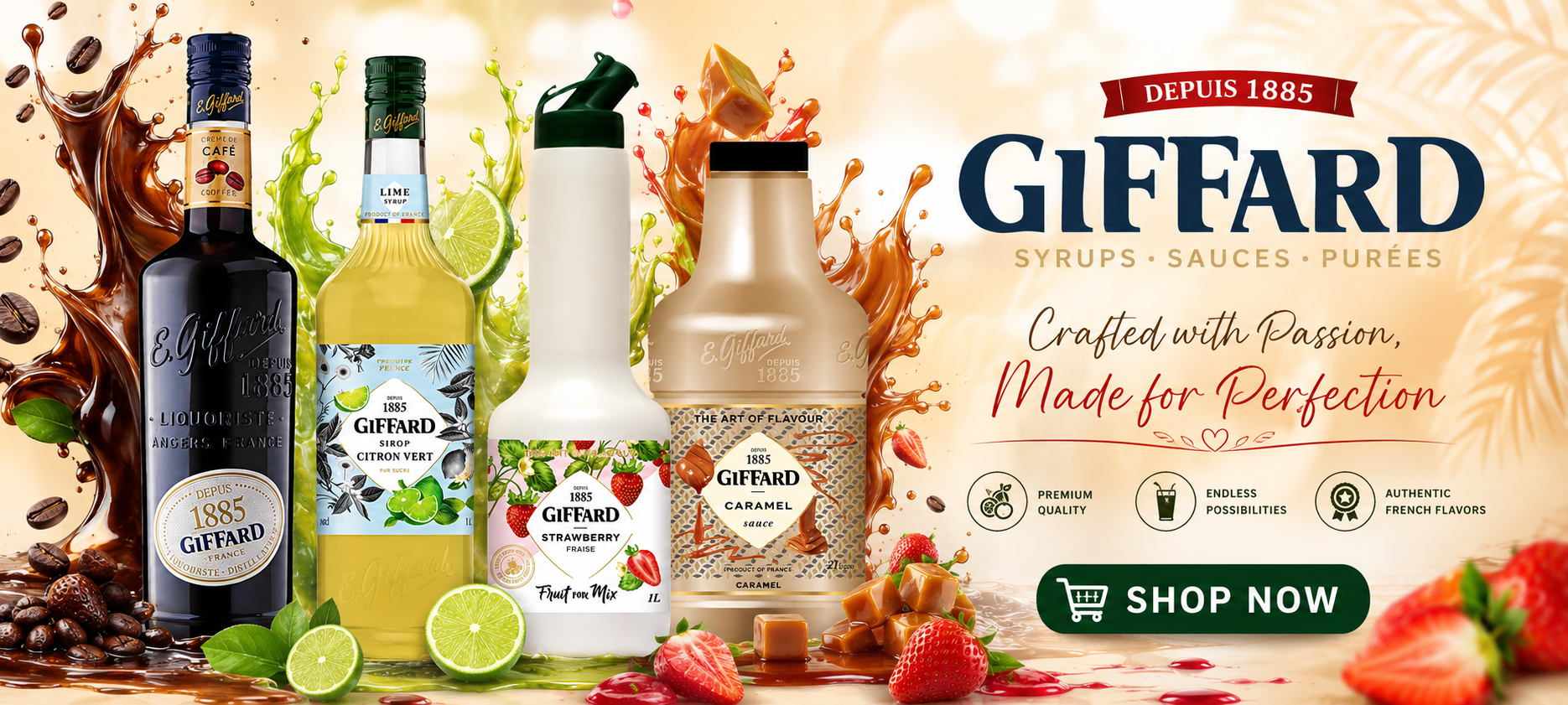BUY GIFFARD syrup ,sauce ,puree AT rs trading cart