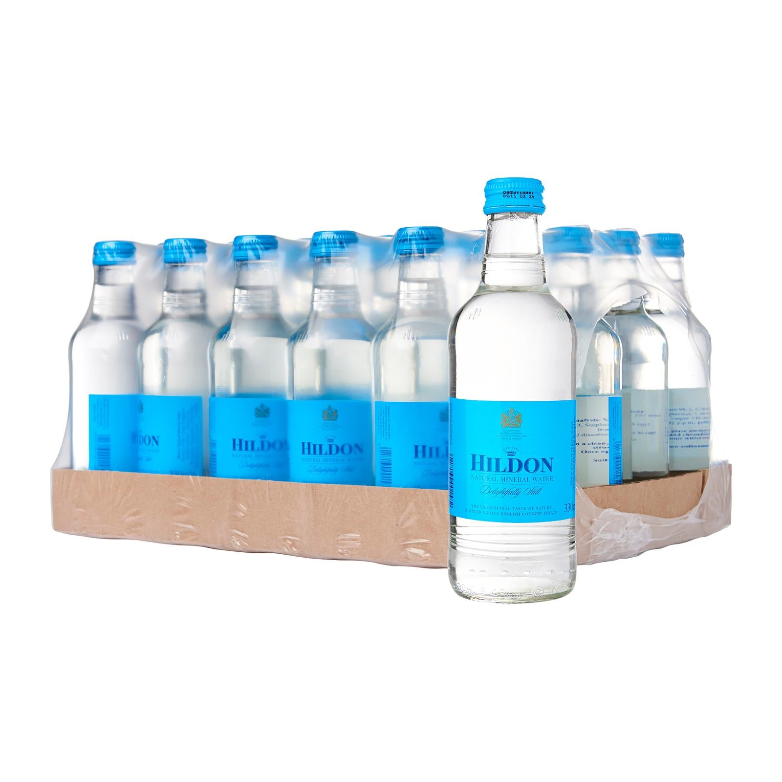 Hildon Natural Mineral Water 330 ml x 24 glass 