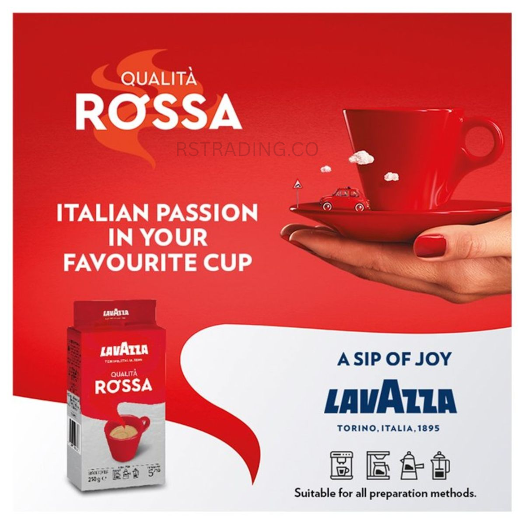 Lavazza Qualita Rossa Italian Ground Coffee 250g in dubai