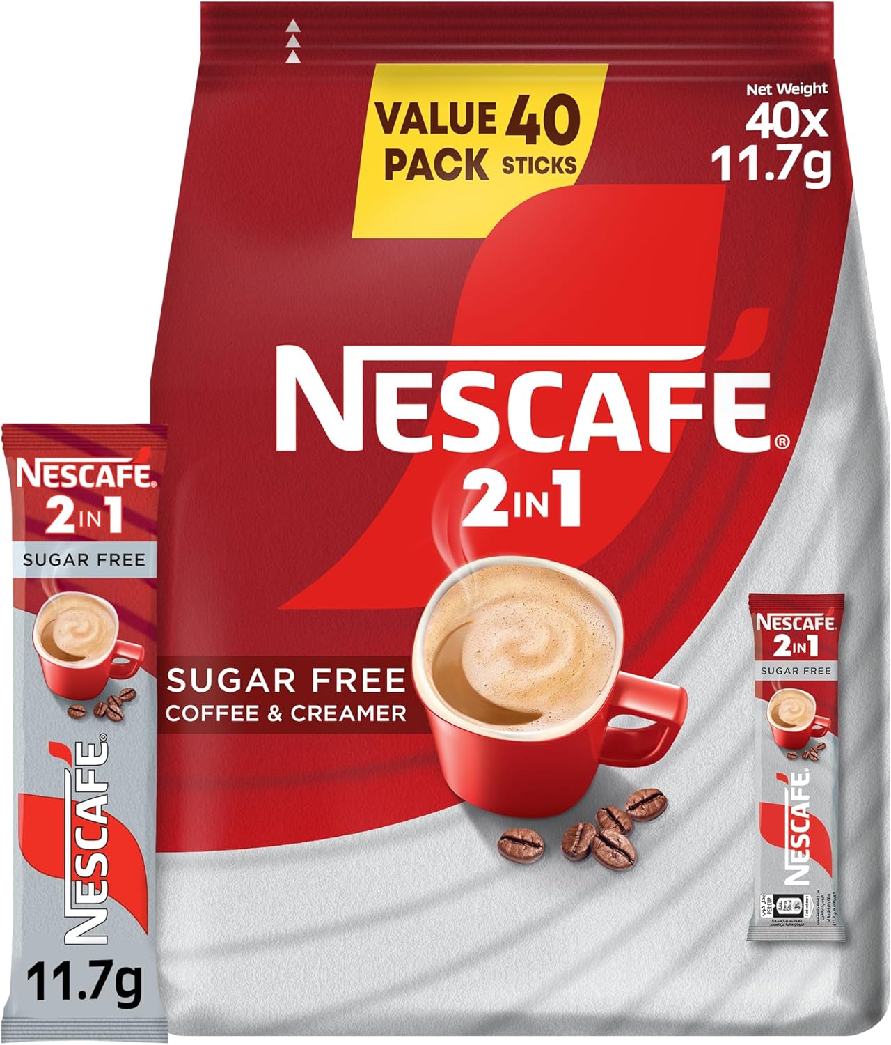 Nescafe 2in1 sugar free coffee and creamer package with a smaller pack =AT BEST PRIVCE AT RS TRADING CART ONLINE STOREIN UAE,DUBAI