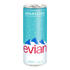Evian Sparkling Water Cans 24x330ml