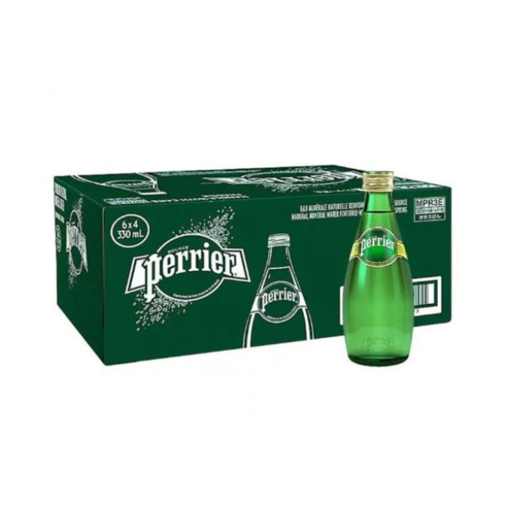 Perrier Glass Bottle Natural Sparkling Water 24 X 330ML